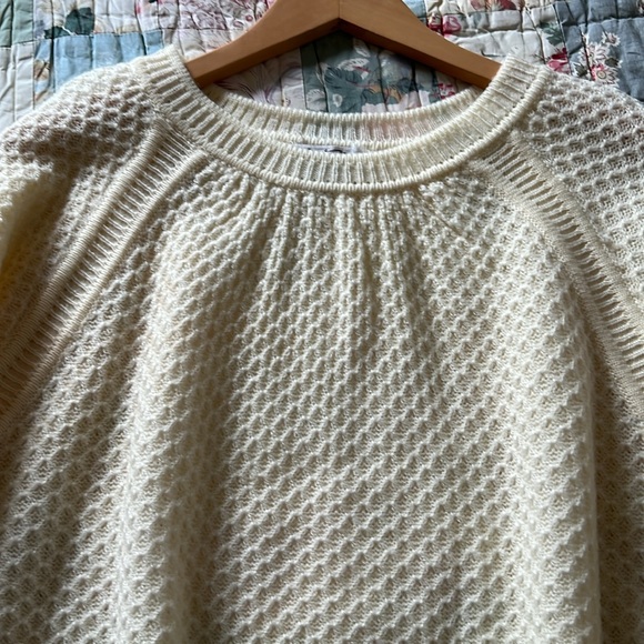 VINTAGE Cream Knit Pullover Sweater Dayne Taylor - L - Granny Sweater - Picture 5 of 9